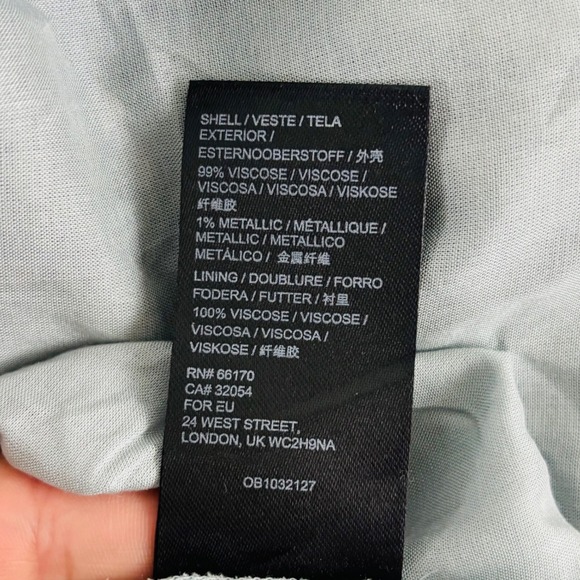 Anthropologie Kira Floral Off The Shoulder Tiered Midi Dress Blue Yellow Size 4 - Picture 9 of 10